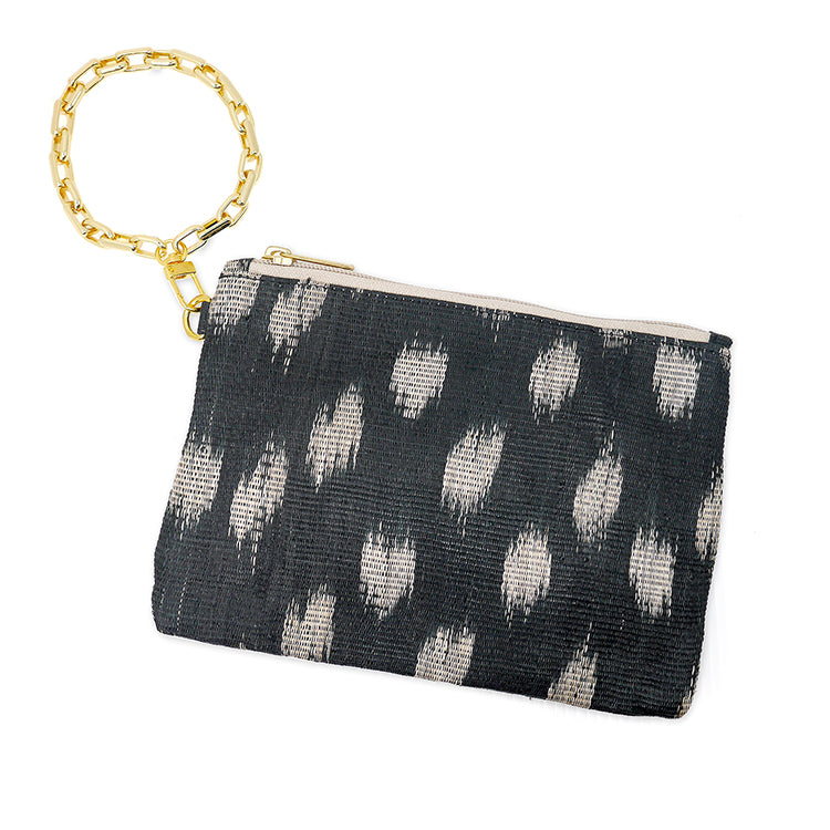 Black woven purse