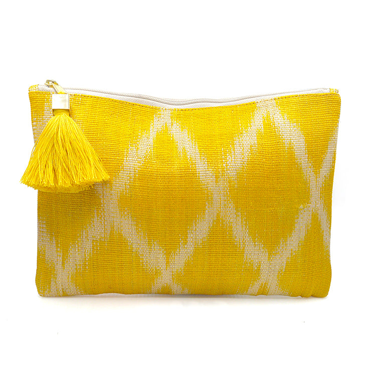 yellow pattern pouch