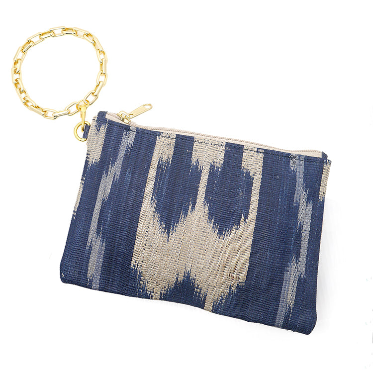 Ethical blue woven purse