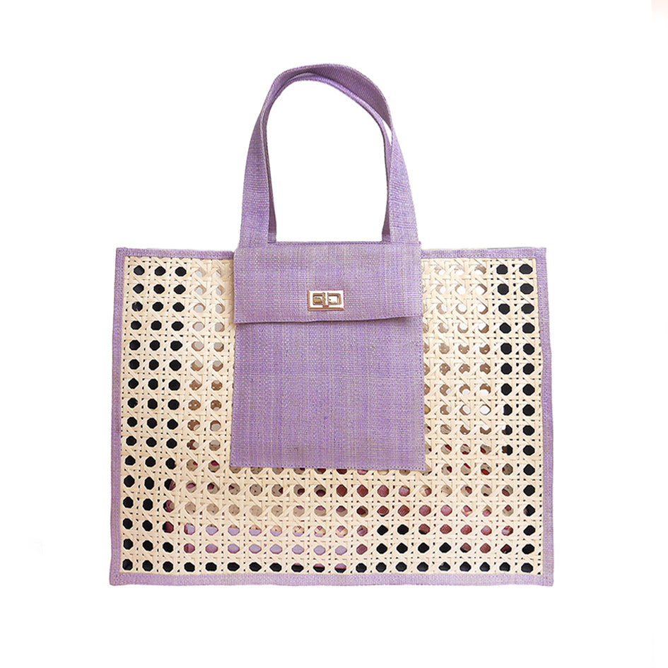 THE CHRISTY Lilac Woven Shopper Tote