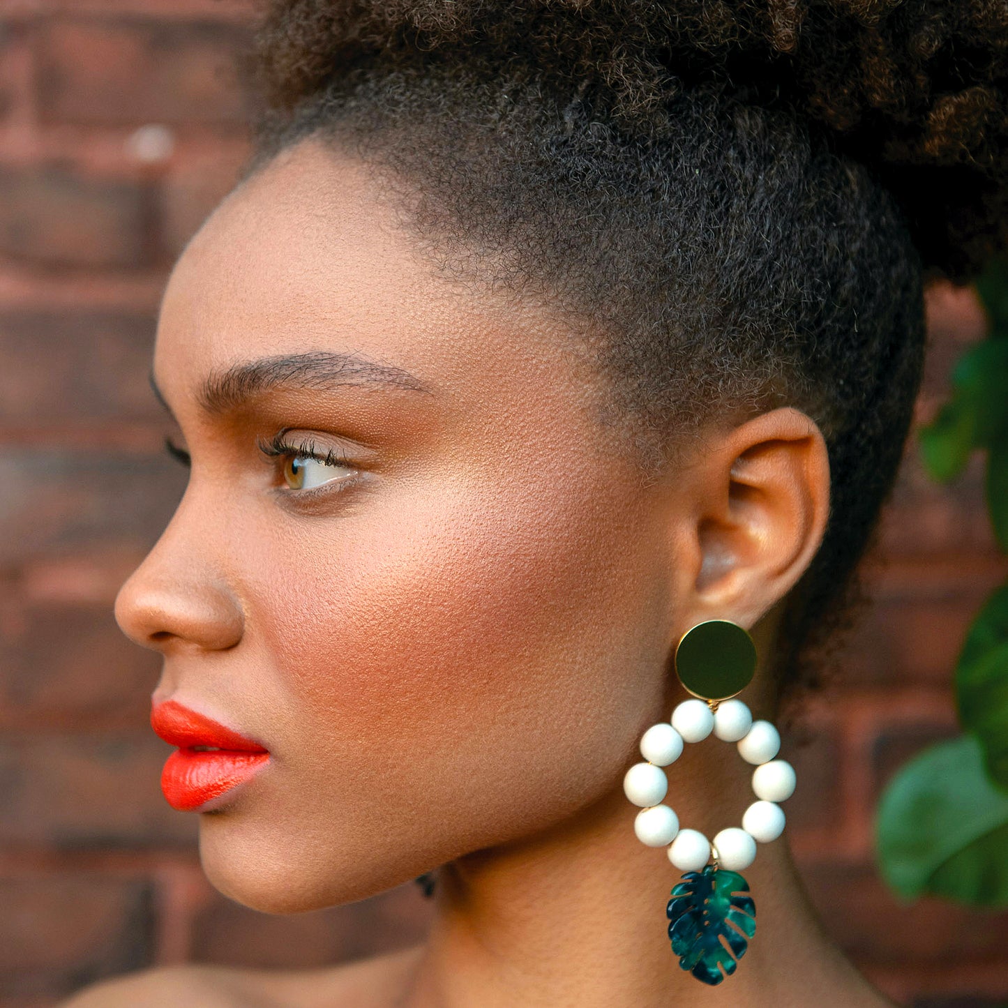 THE LOLA Tropical Leaf Statement Earrings
