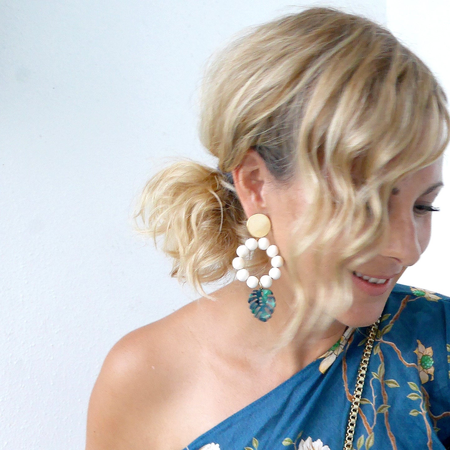 THE LOLA Tropical Leaf Statement Earrings